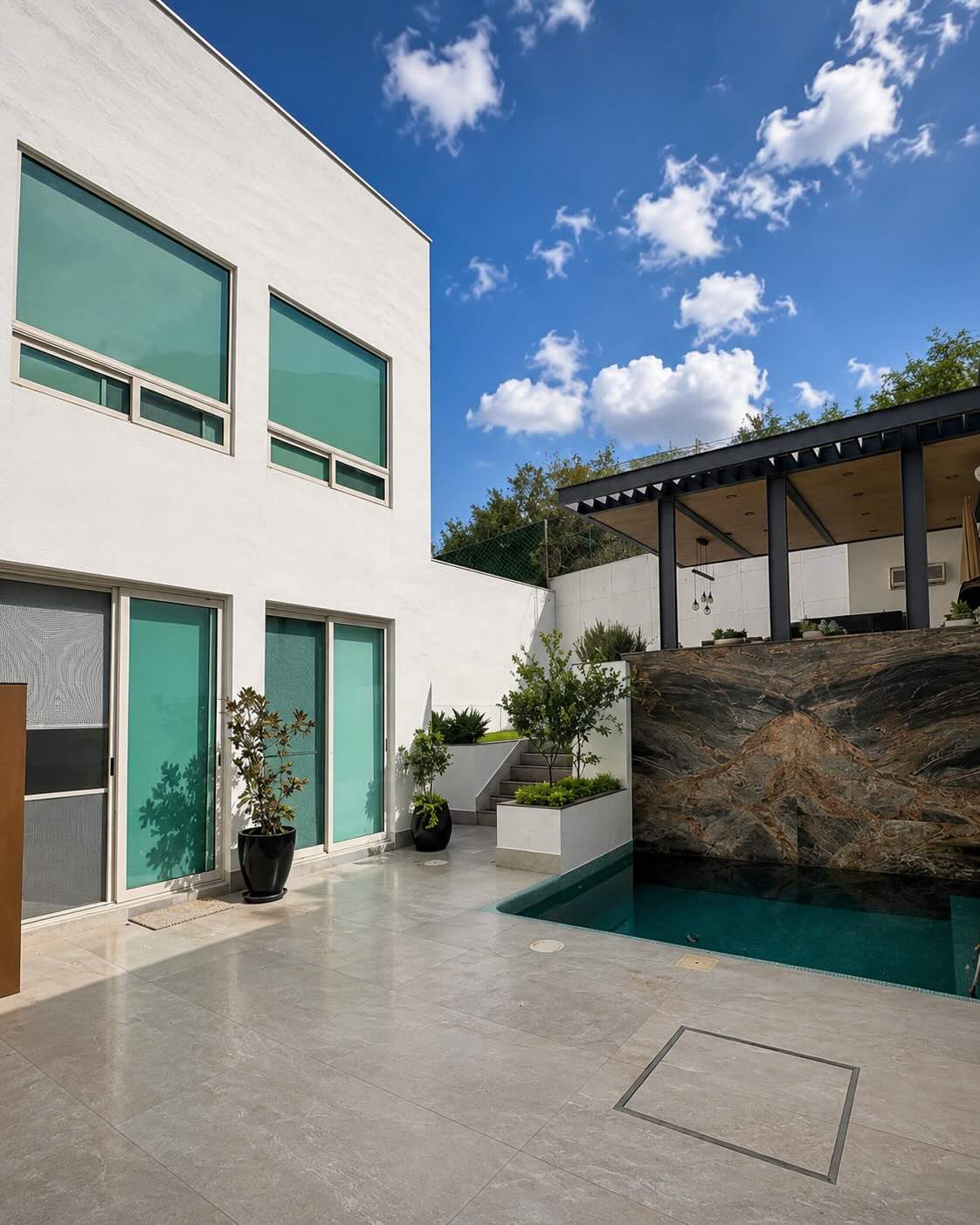 Pérgola para alberca en Monterrey