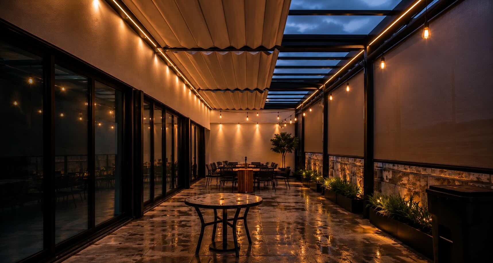 Pérgola moderna de acero fabricada a la medida en Monterrey