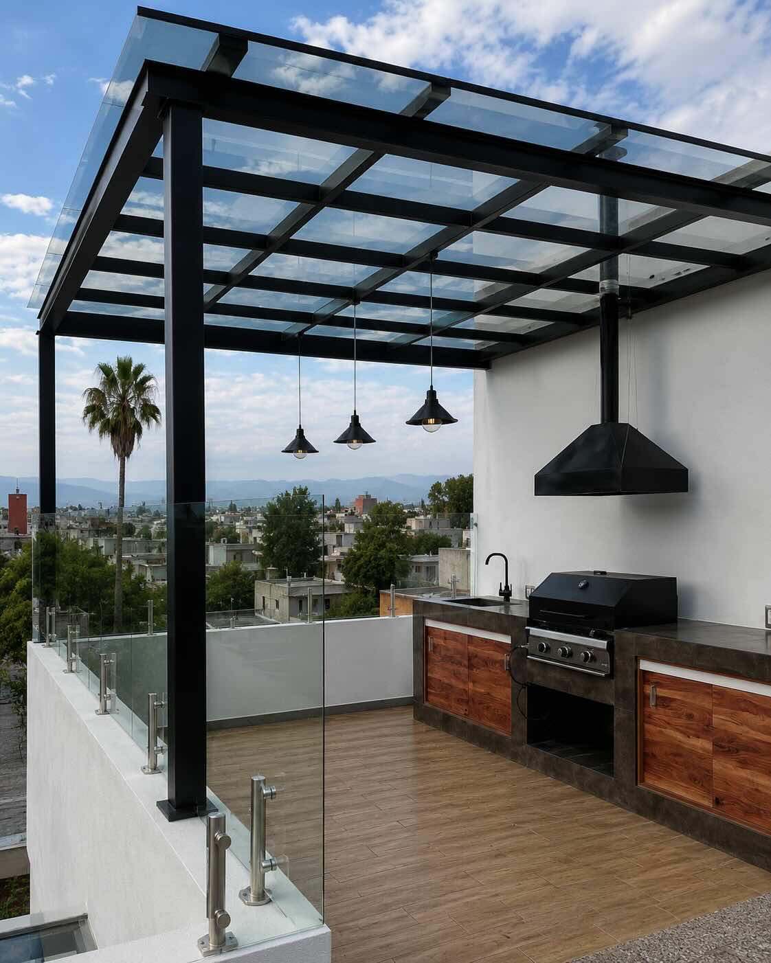 Pérgola para roof garden en Monterrey